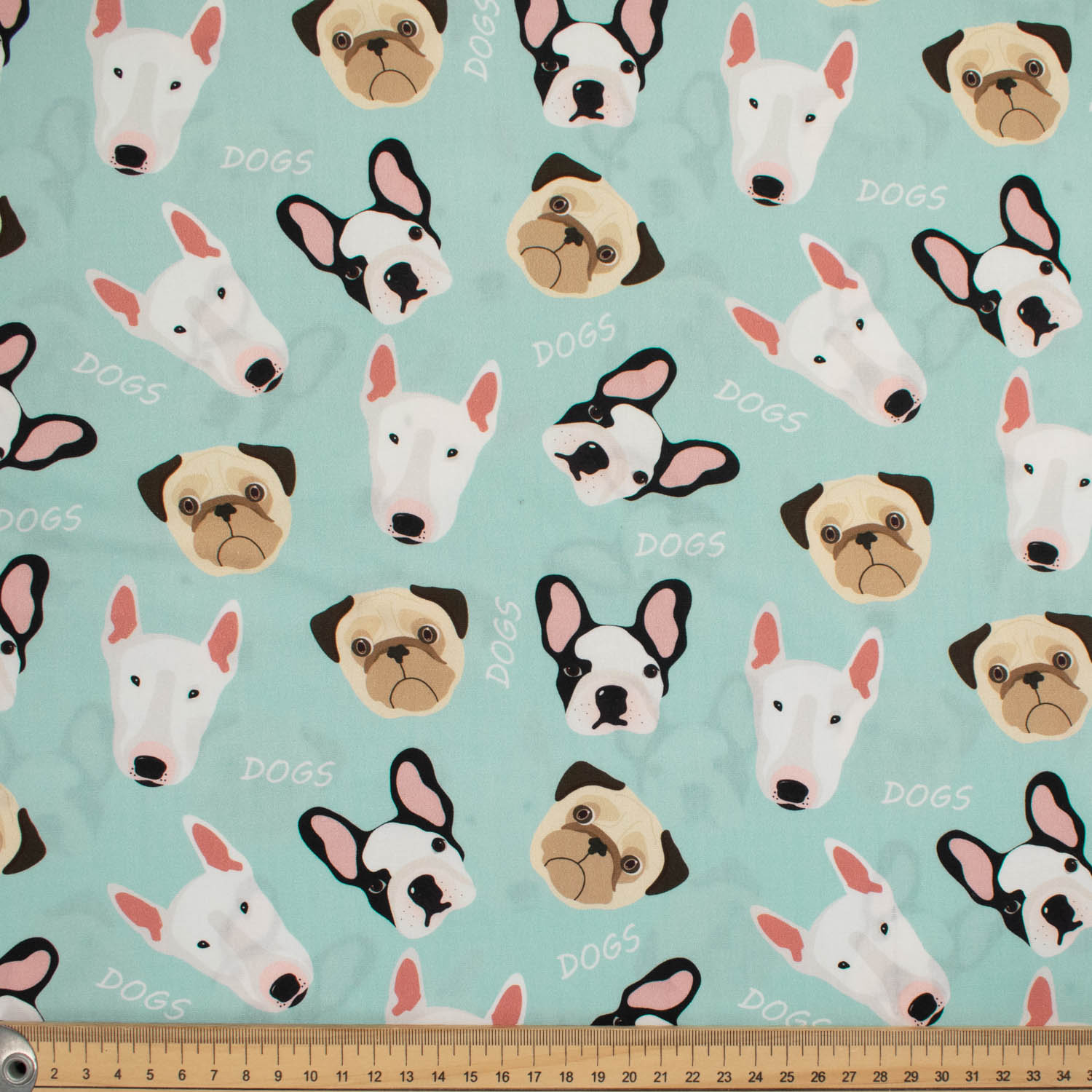 Dog Story Collection Bull God Trio Cotton Prints