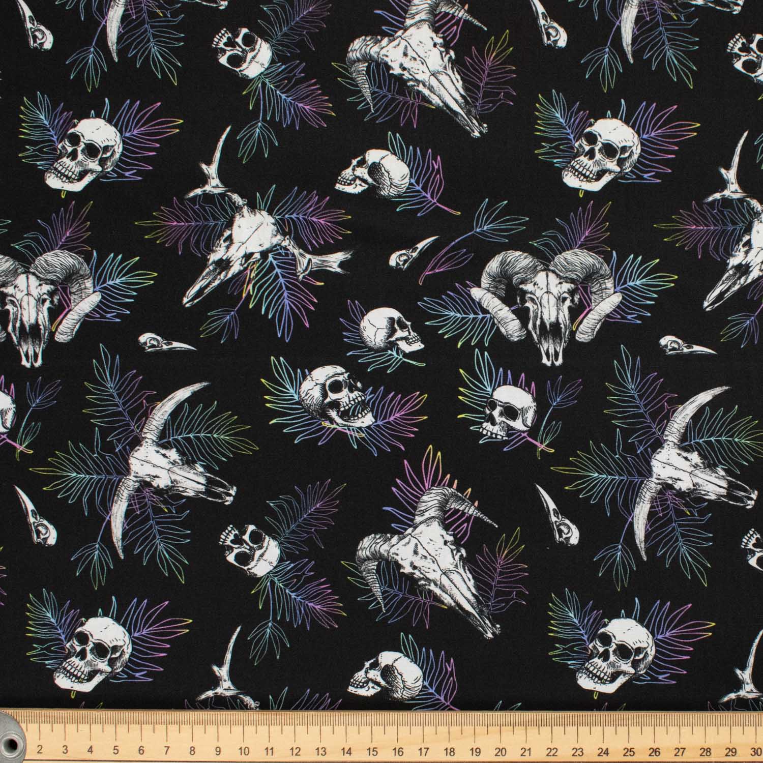 Gothic Characteristic Tone Series Conviction Skulls Cotton Prints