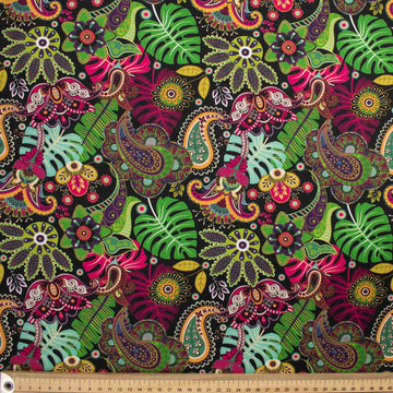 Australiana Flower Collection Flower Dream Black Cotton Prints