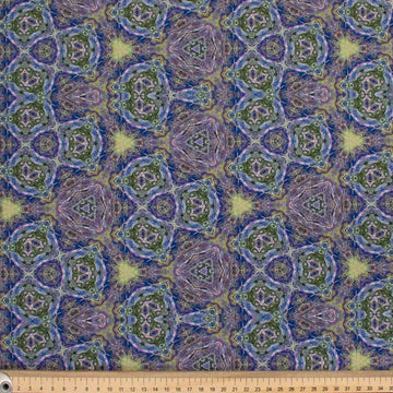 Retro Series Kaleidoscope Purple Cotton Prints