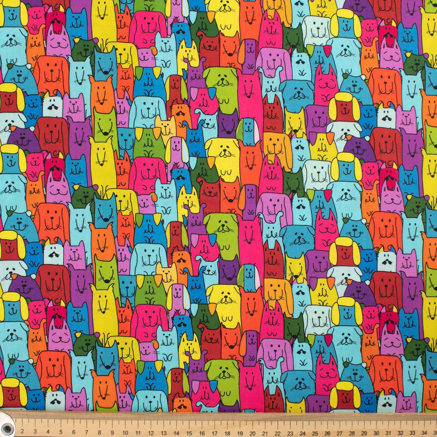 Dog Story Collection Comic Dogs Cotton Prints