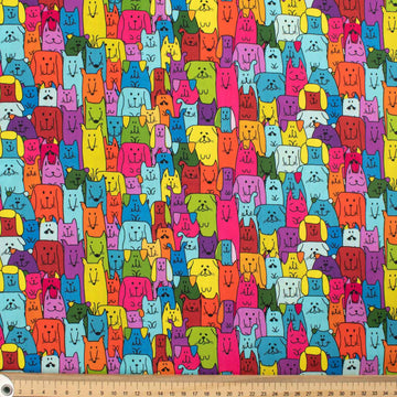 Dog Story Collection Comic Dogs Cotton Prints