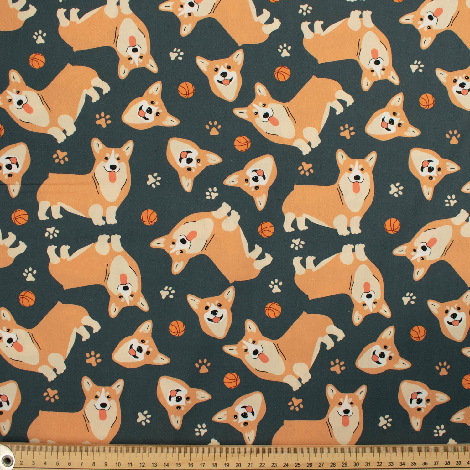 Dog Story Collection Welsh Corgi Cotton Prints