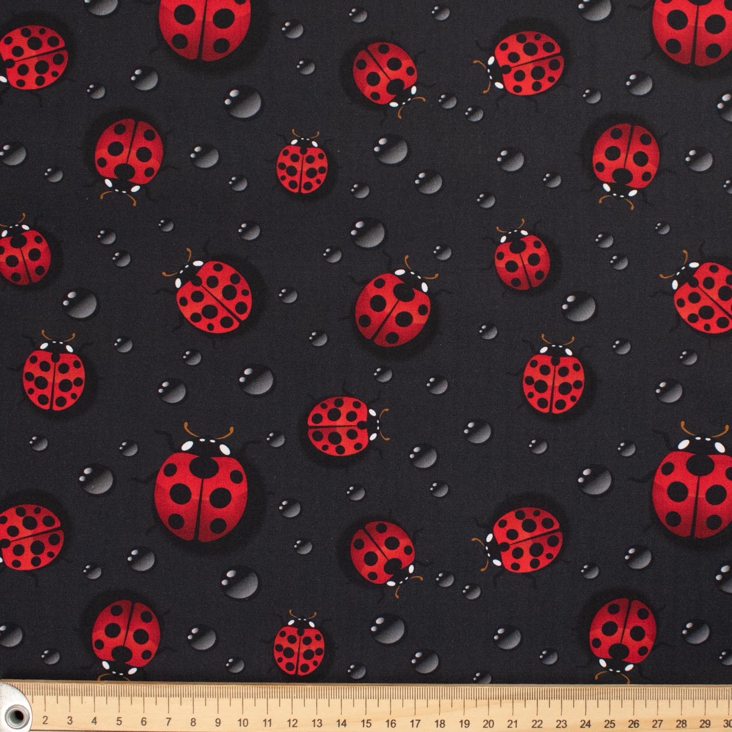 Animal Series Water Beetles Black Cotton Prints