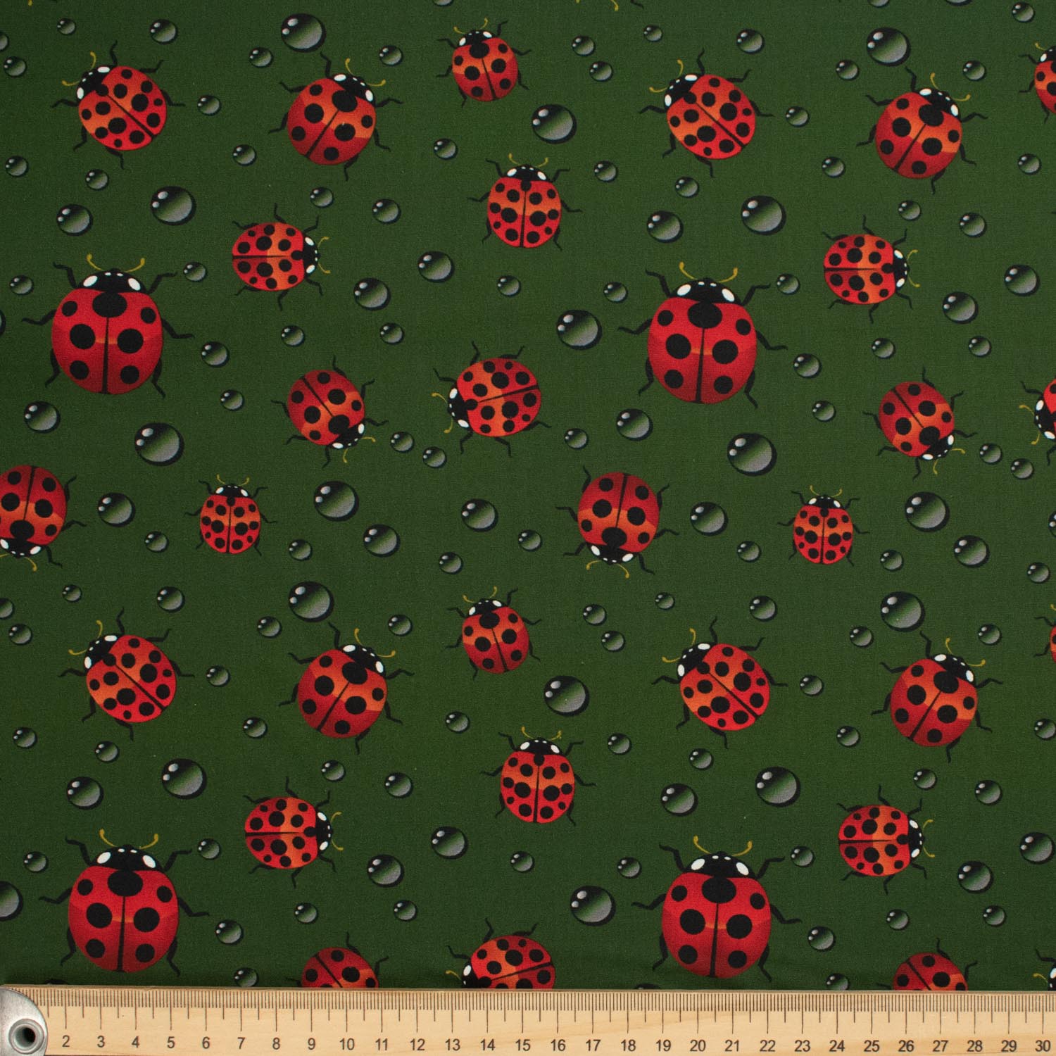 Animal Series Water Beetles Green Cotton Prints