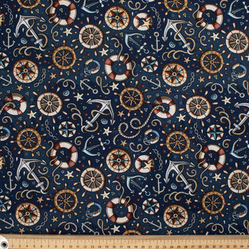 Cartoon Mix Series Oceangoing Voyage Cotton Prints