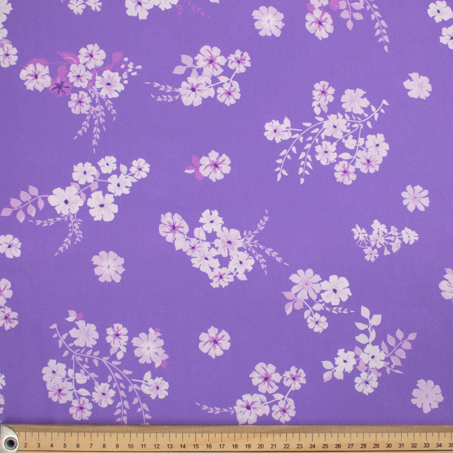 Old World Purple Collection #11 Lilac Flowers on Purple Cotton Prints