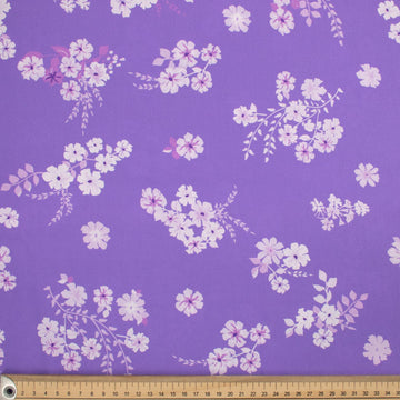 Old World Purple Collection #11 Lilac Flowers on Purple Cotton Prints