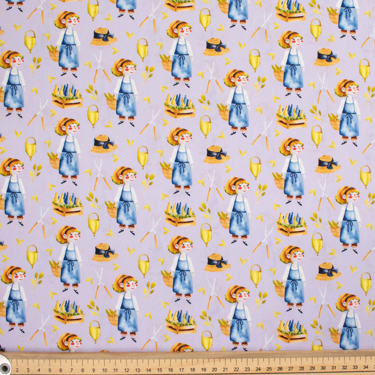 Fantasy Childhood Series Village Girl Lilac Cotton Prints