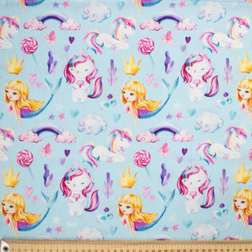 Fantasy Childhood Series Mermaid Princess Cotton Prints