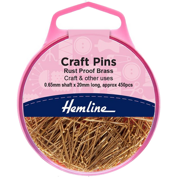 Hemline Craft Pins - 20mm x 0.65mm - 450pcs