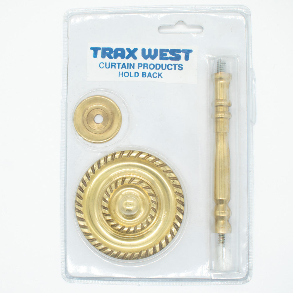 Rosette Brass Metal Curtain Hold Back/Tie Back