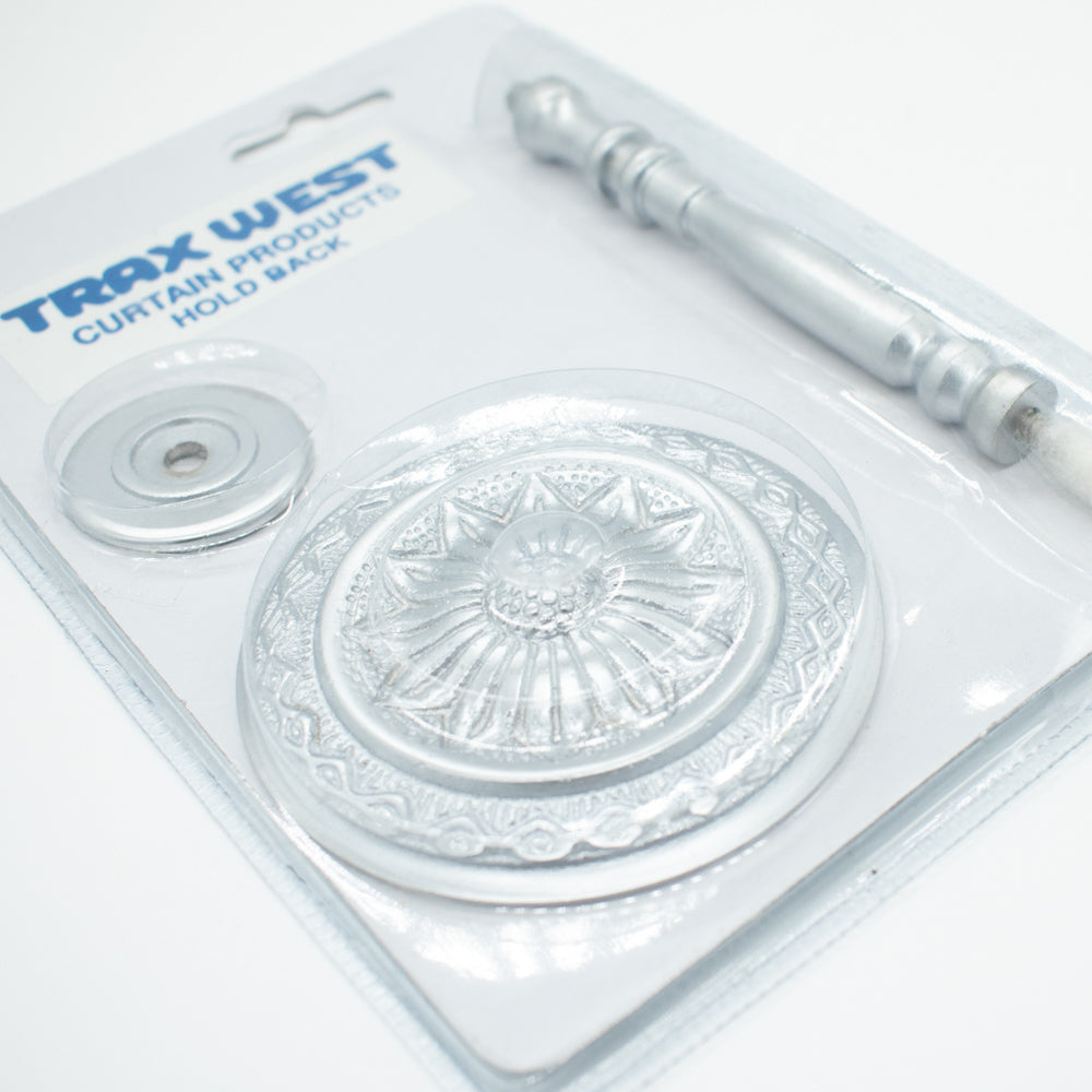 Rosette Brass Metal Curtain Hold Back/Tie Back