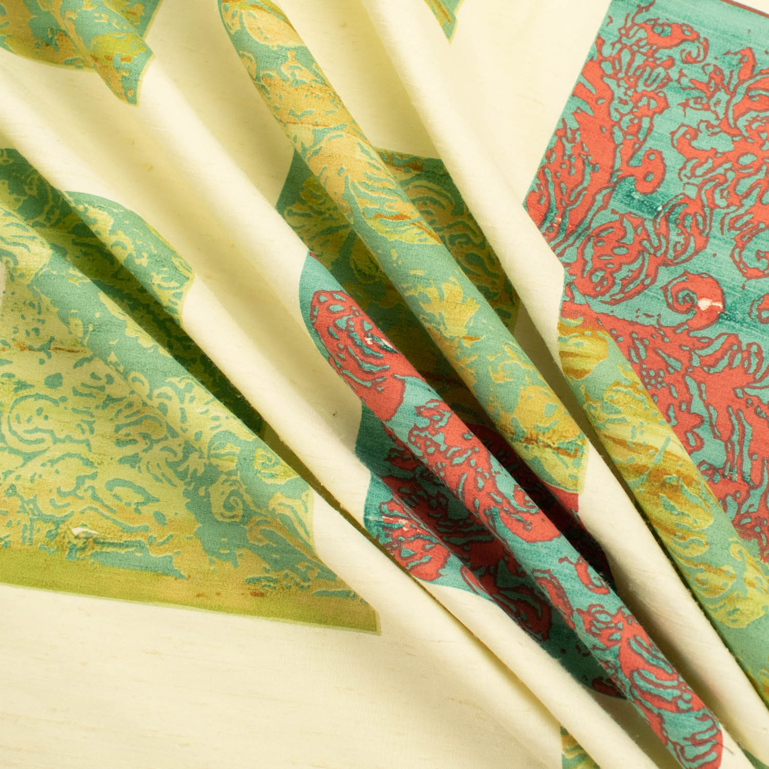 Dupion Raw Silk Curtaining Prints