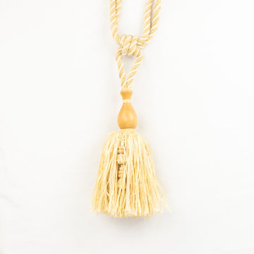 Cotton and Wood Curtain Tassel Tie Back - Design 56