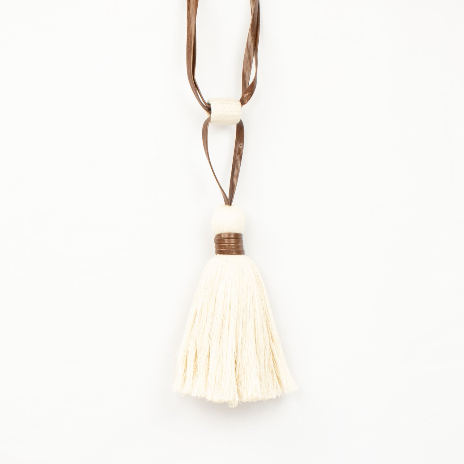 Leather & Cotton Curtain Tassel Tie Back - Design 80