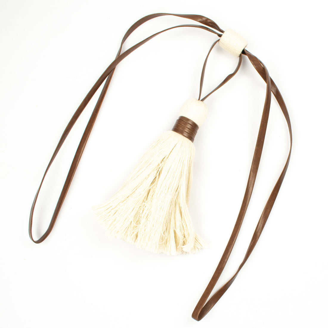 Leather & Cotton Curtain Tassel Tie Back - Design 80
