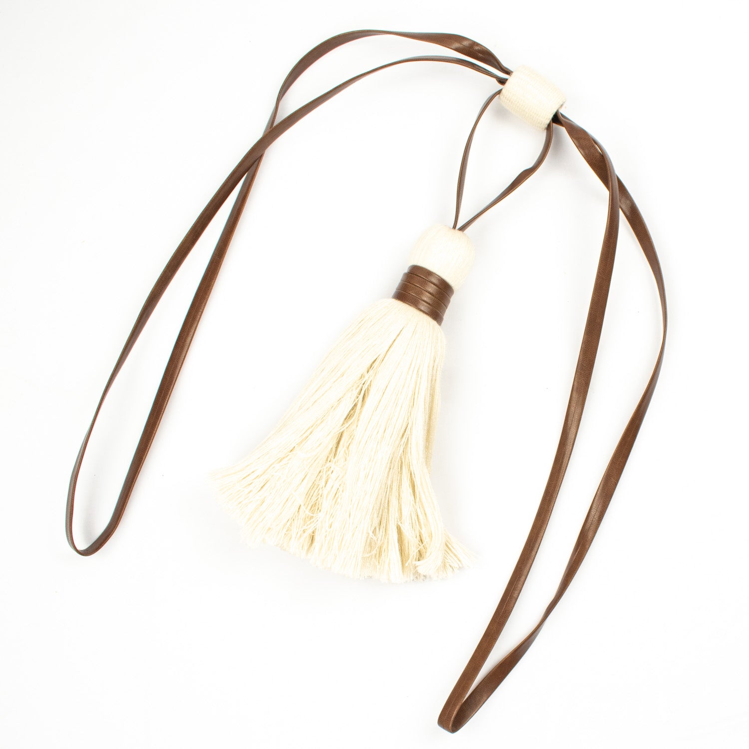 Leather & Cotton Curtain Tassel Tie Back - Design 80