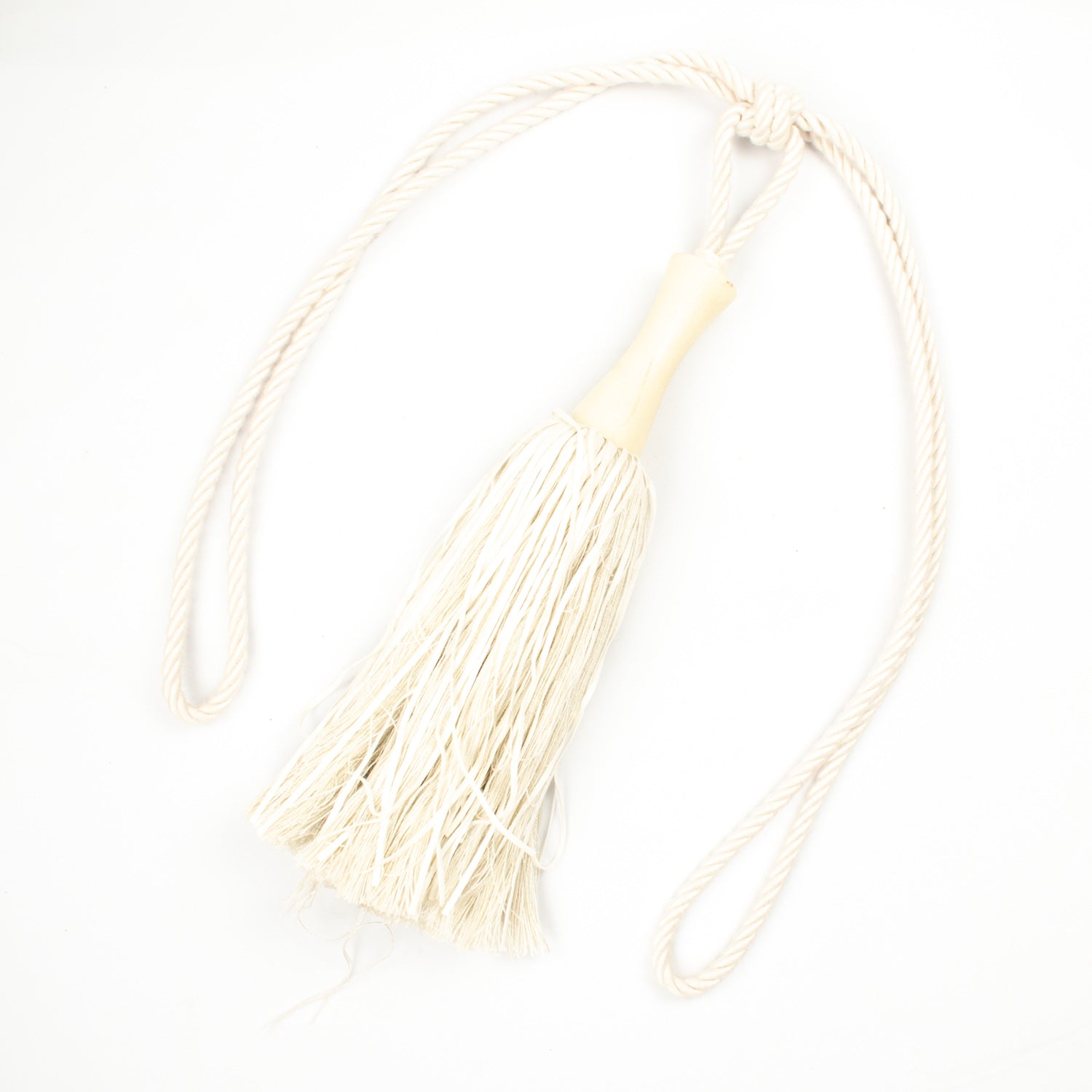 Cotton and Wood Curtain Tassel Tie Back - Design 81