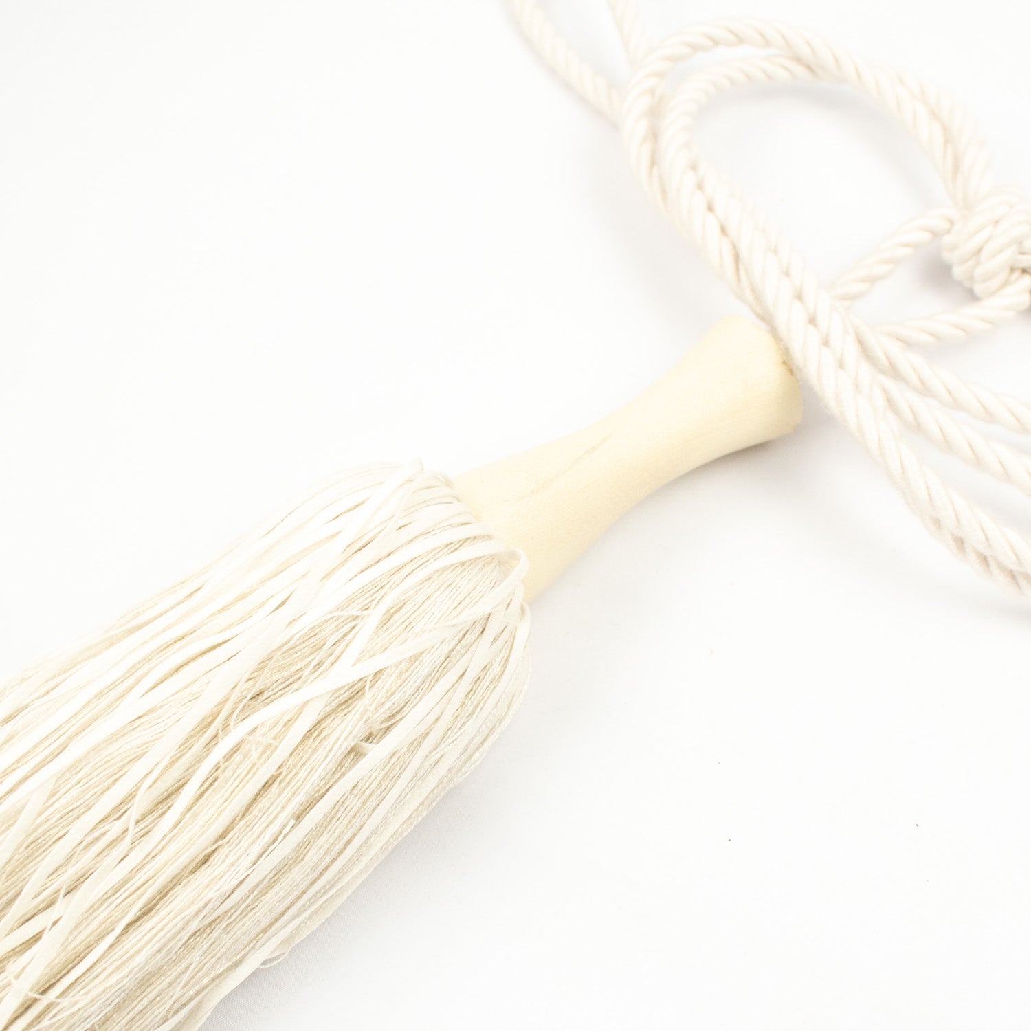 Cotton and Wood Curtain Tassel Tie Back - Design 81