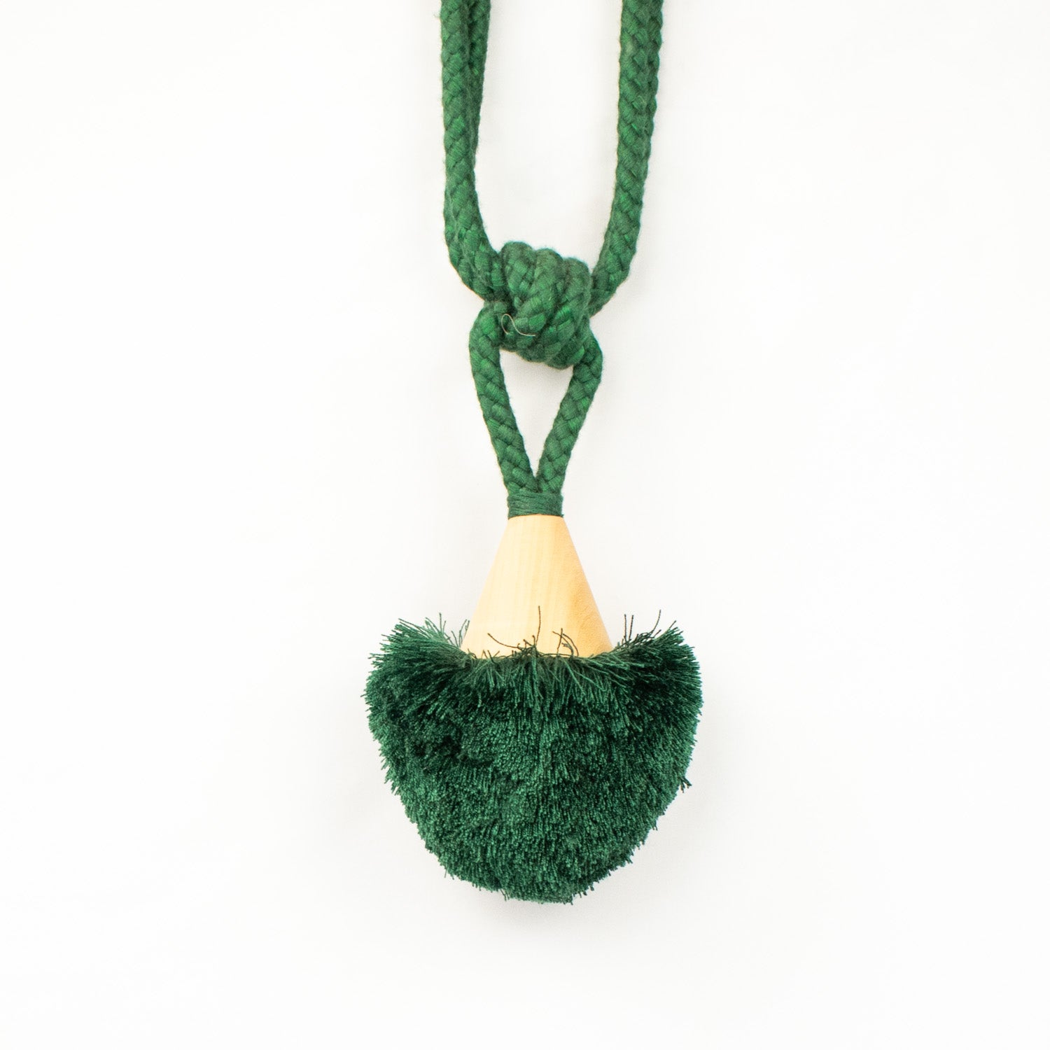 Cotton and Wood Curtain Tassel Tie Back - Design 92