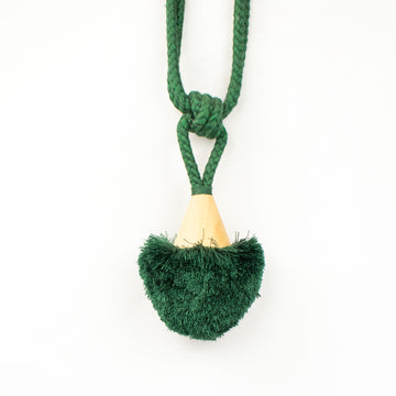 Cotton and Wood Curtain Tassel Tie Back - Design 92
