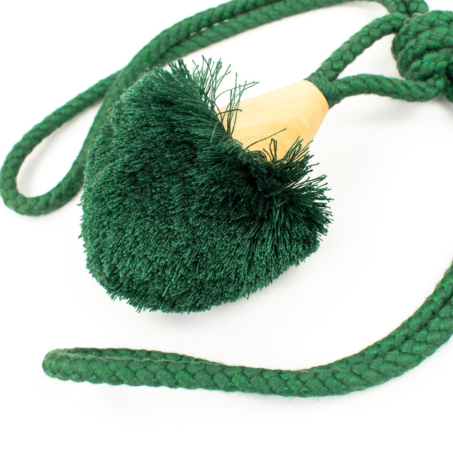 Cotton and Wood Curtain Tassel Tie Back - Design 92