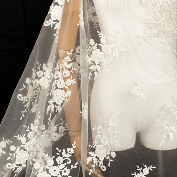 Beaded Embroidery Lace Ivory Design-22