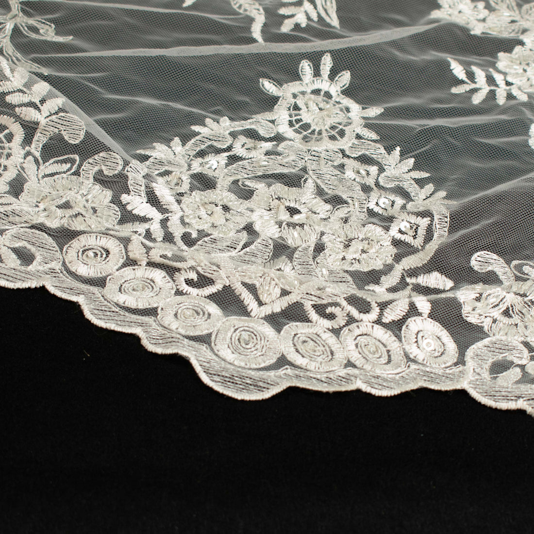 Beaded Embroidery Lace Ivory Design-27
