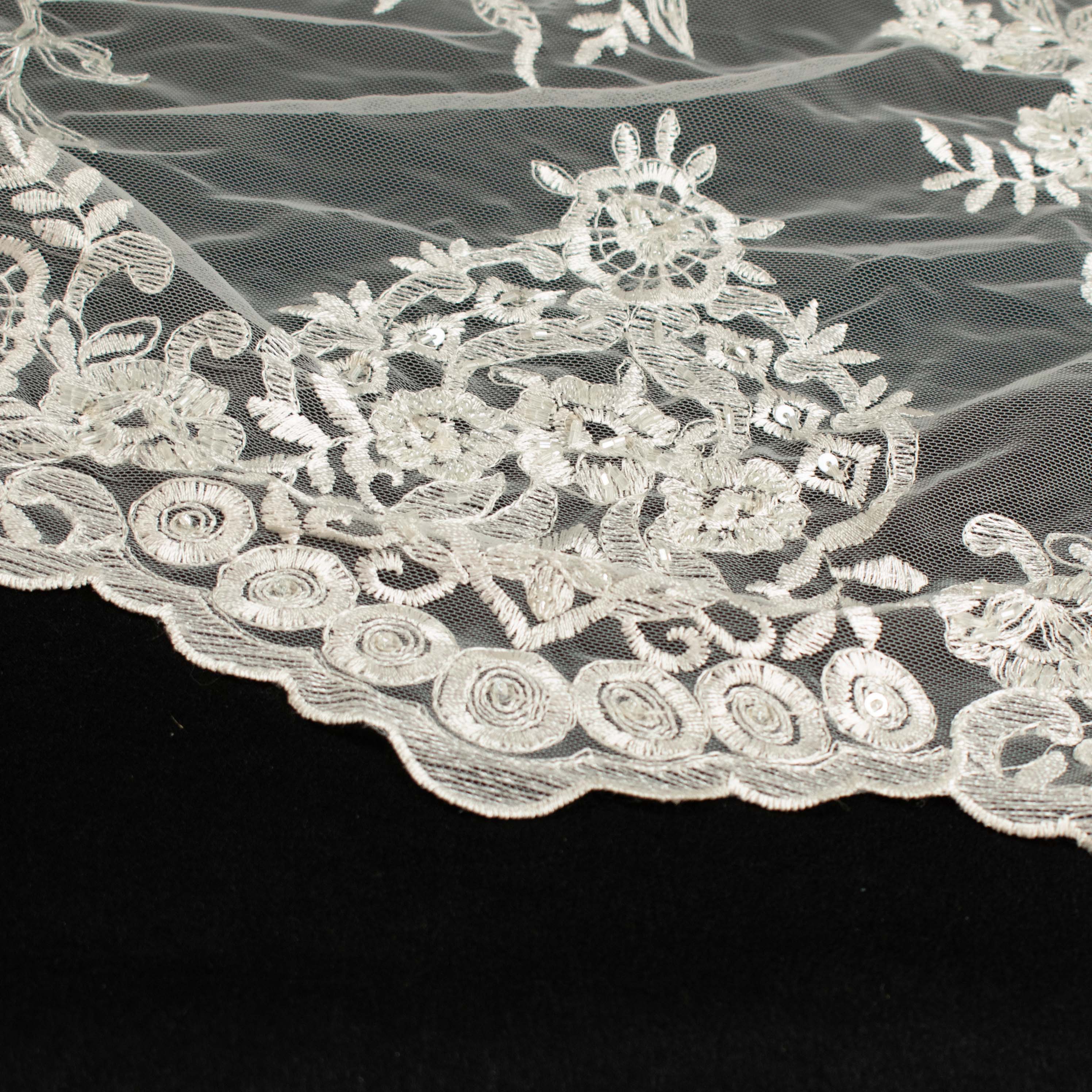 Beaded Embroidery Lace Ivory Design-27