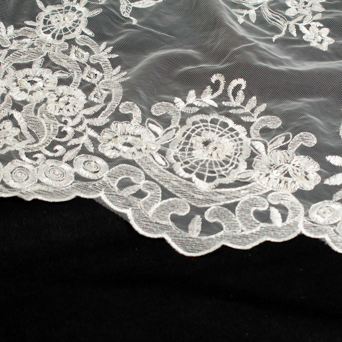 Beaded Embroidery Lace Ivory Design-28