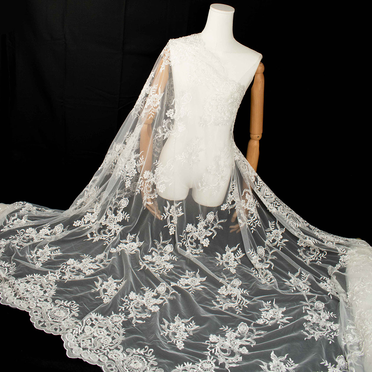 Beaded Embroidery Lace Ivory Design-28