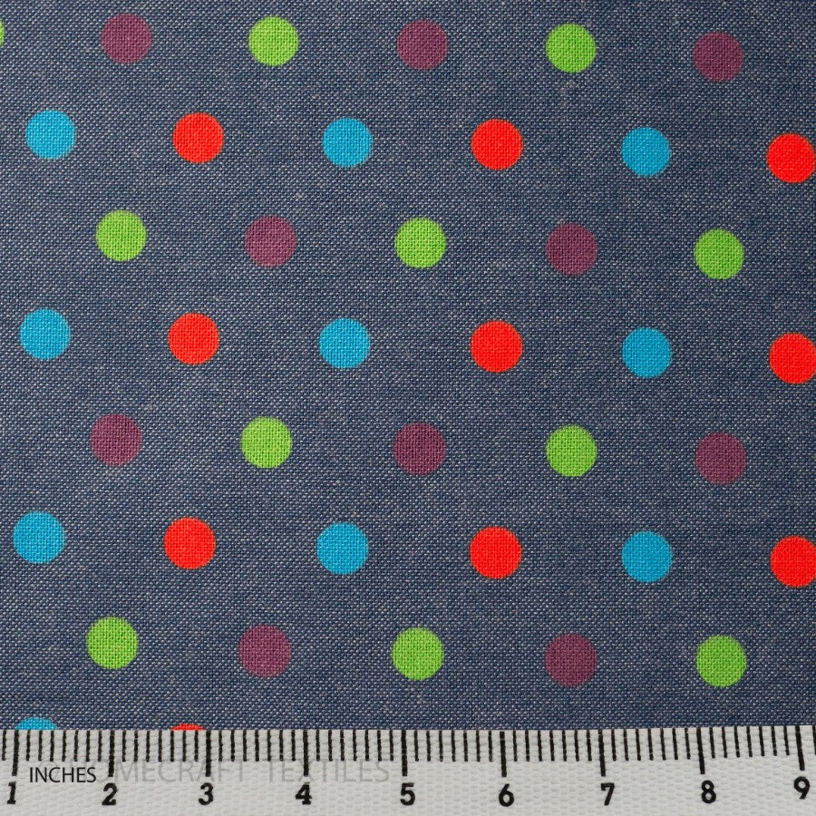 Dotted Printed Cotton Canvass by Homecraft Textiles - Haberdashery Shop Australia