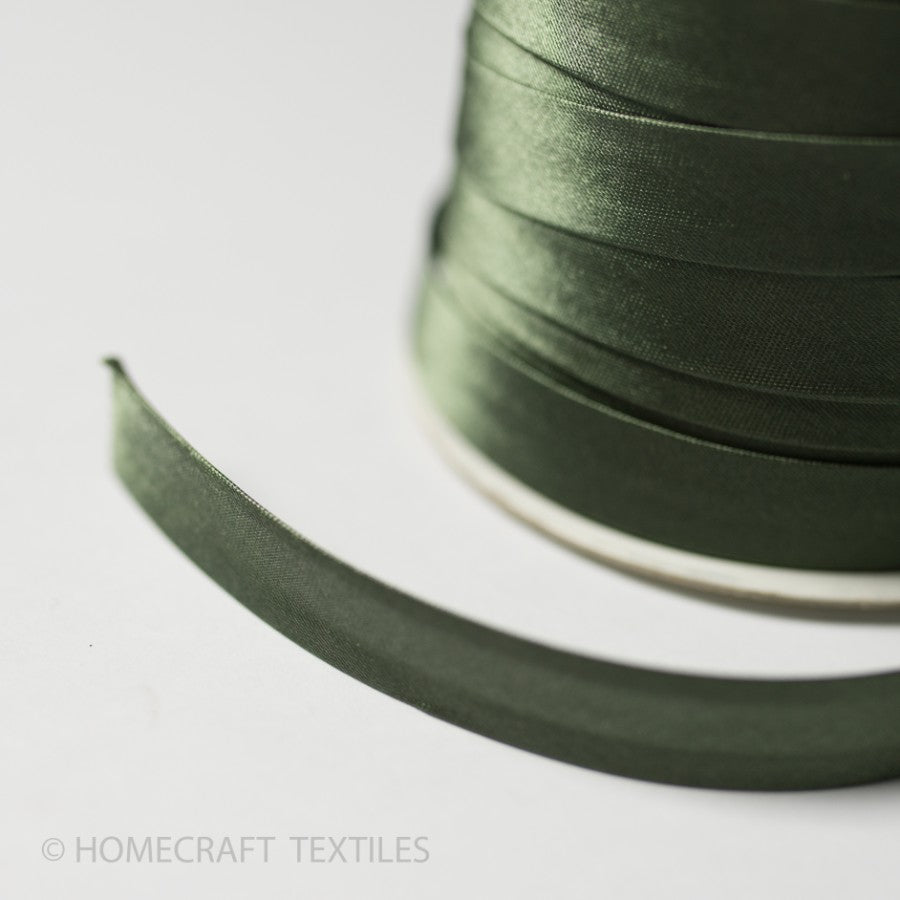 Olive Satin Bias Binding by Homecraft Textiles - Online Fabric Supplier in Australia