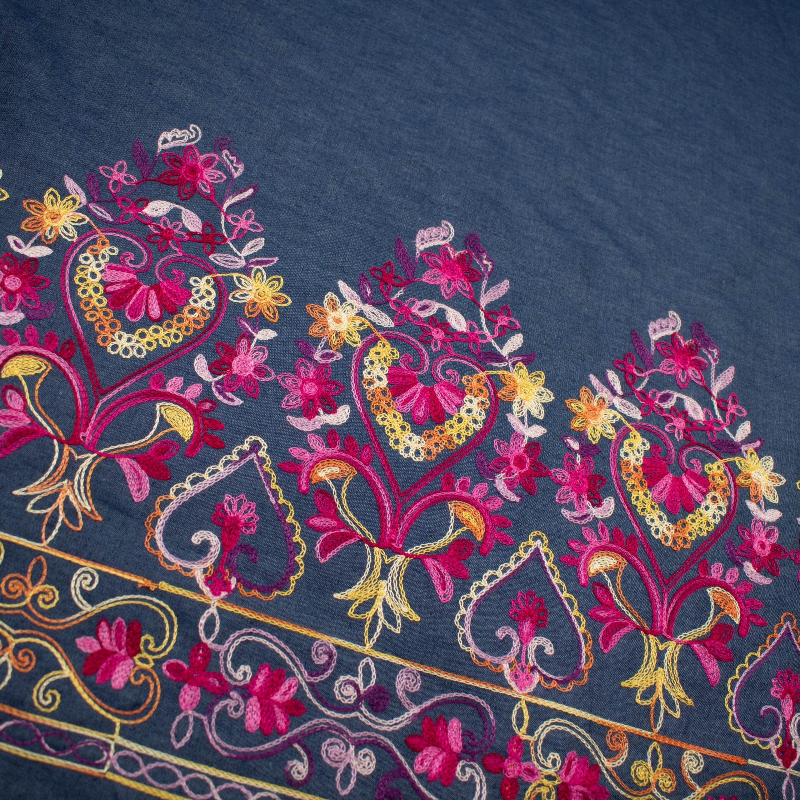 Embroidered Denim Design 380