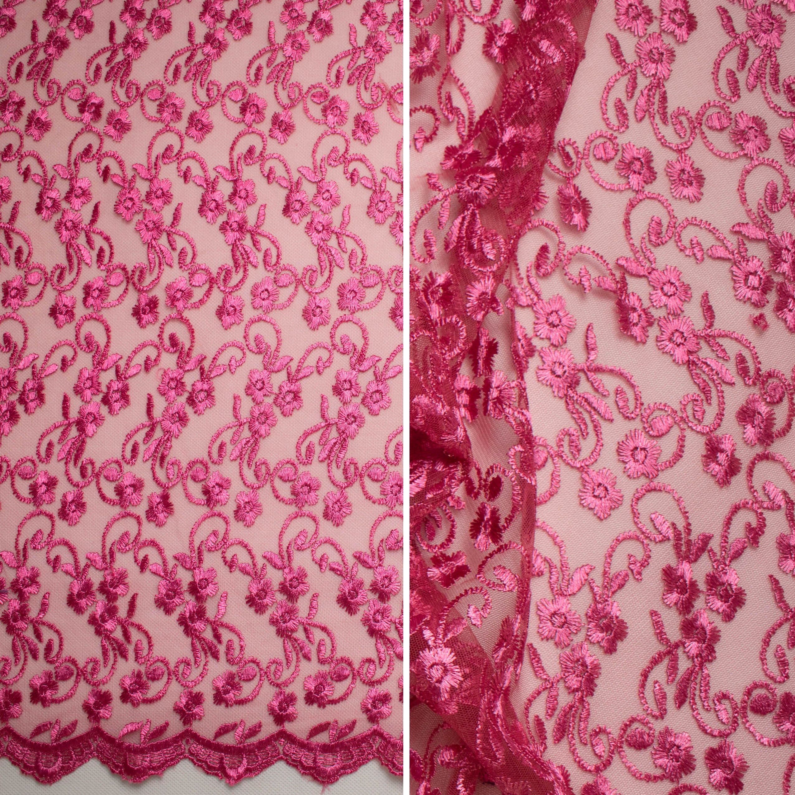 Embroidered Lace BF-2279 Dark Pink