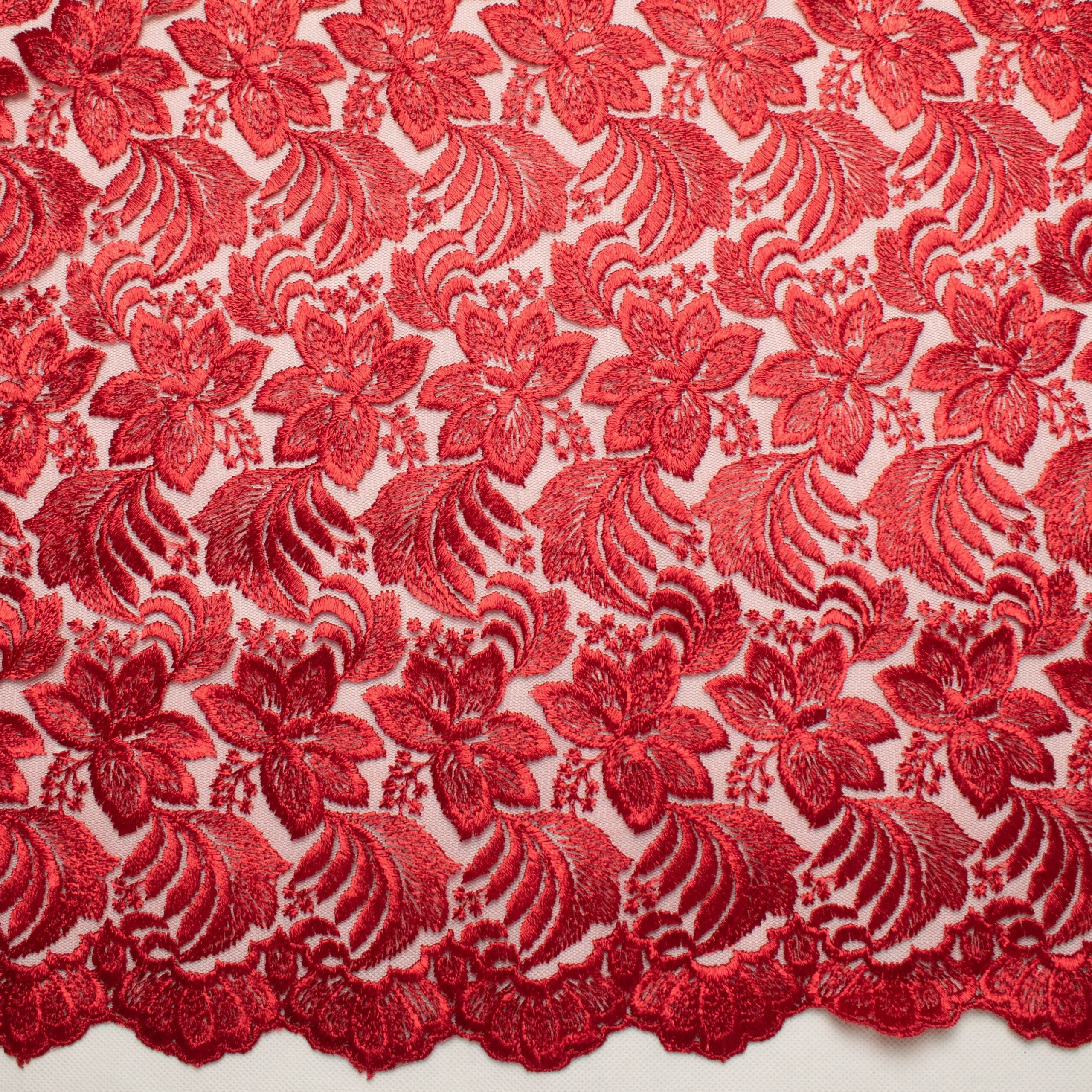 Embroidered Lace BF-61200 Chilli