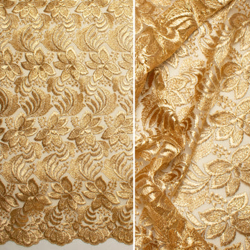Embroidered Lace BF-61200 Dark Gold
