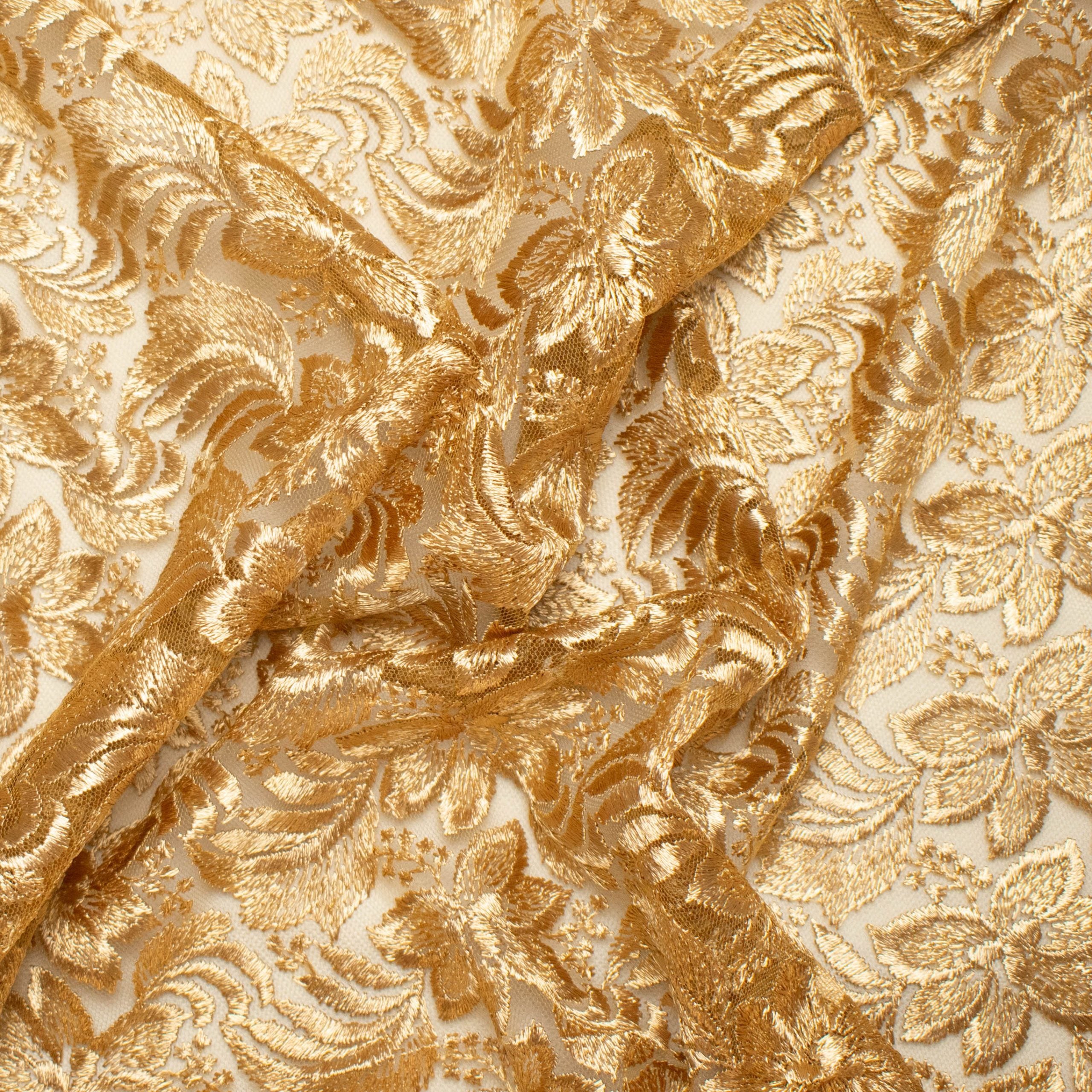 Embroidered Lace BF-61200 Dark Gold