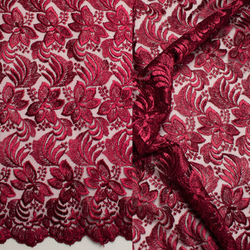 Embroidered Lace BF-61200 Dark Wine