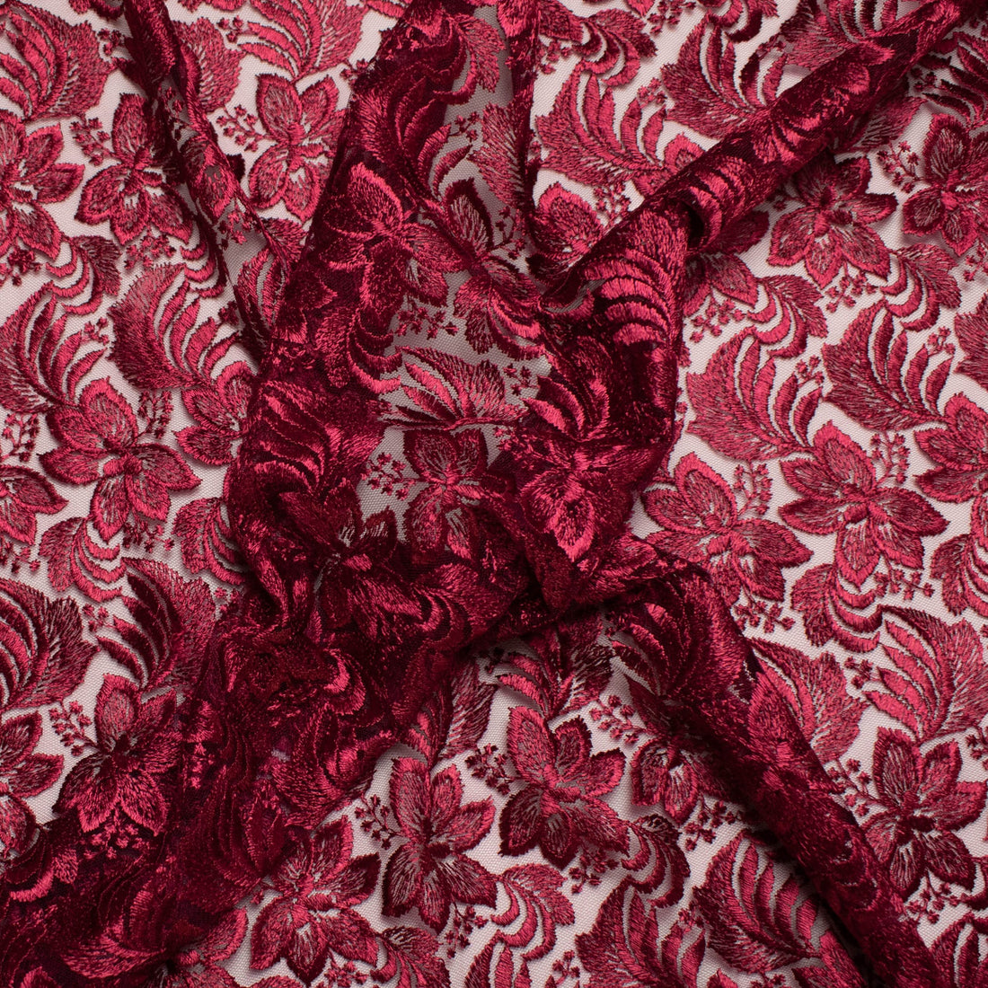 Embroidered Lace BF-61200 Dark Wine