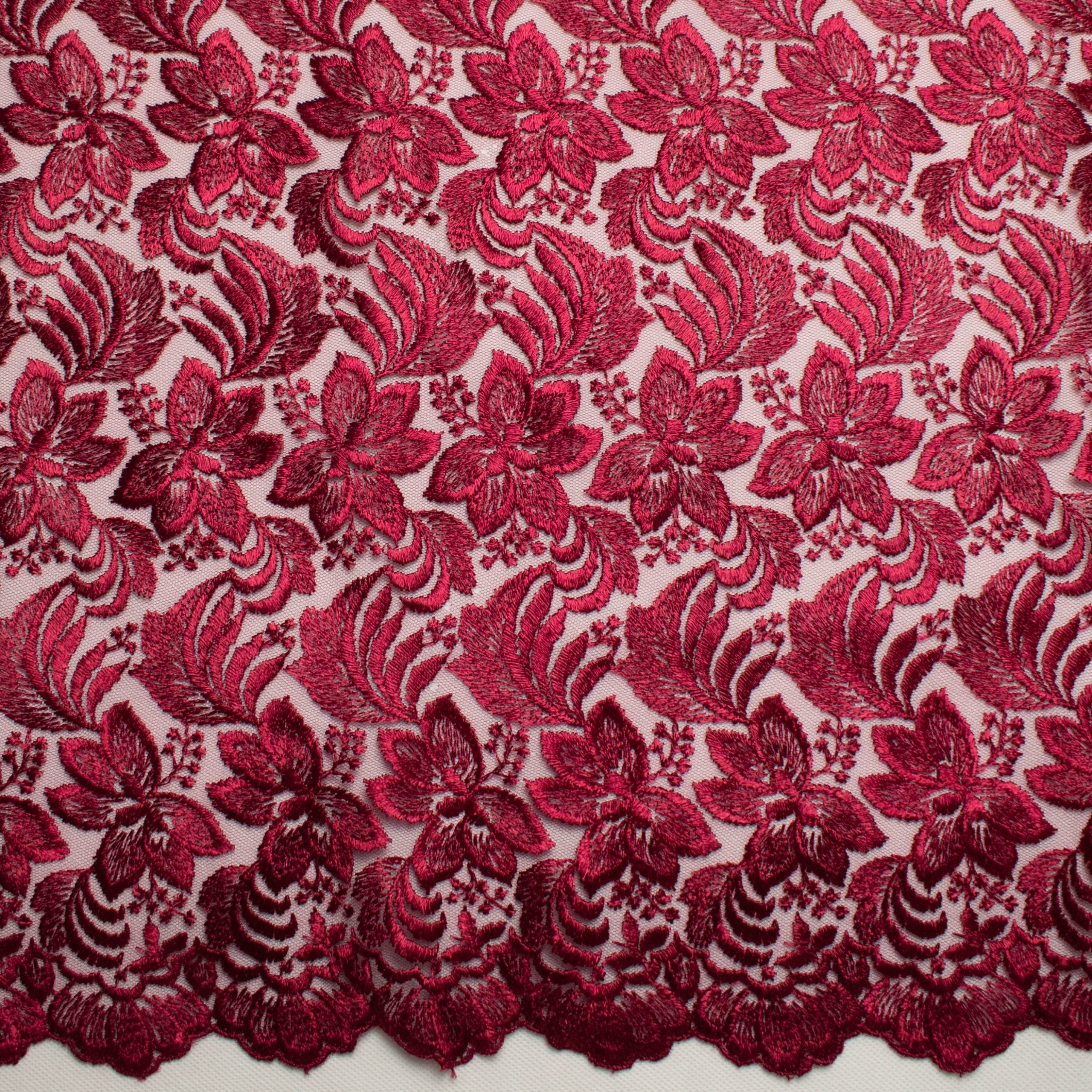 Embroidered Lace BF-61200 Dark Wine