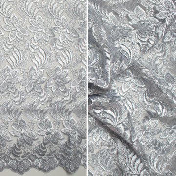 Embroidered Lace BF-61200 Silver