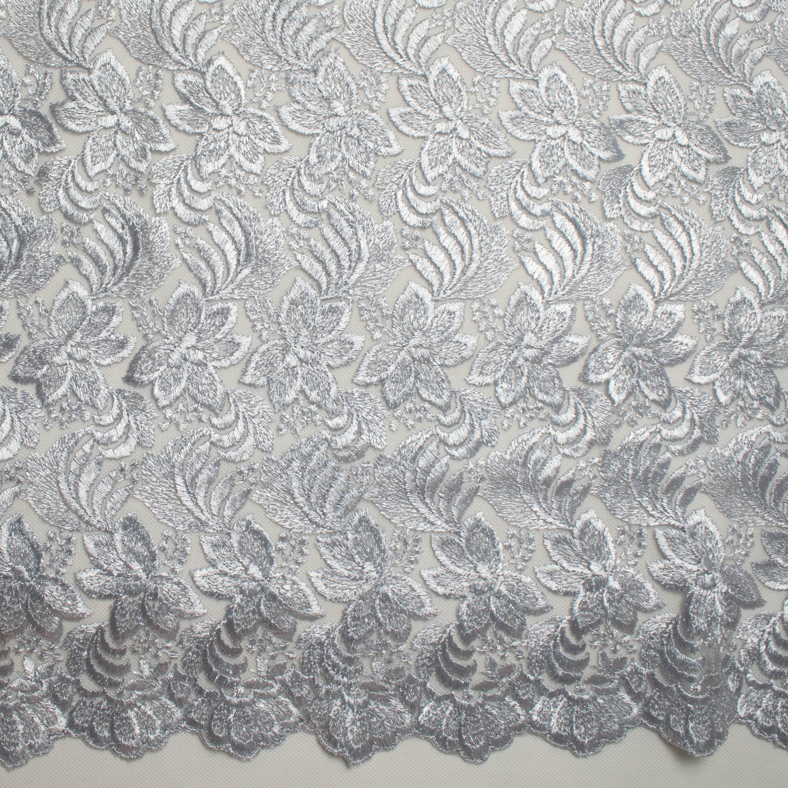 Embroidered Lace BF-61200 Silver