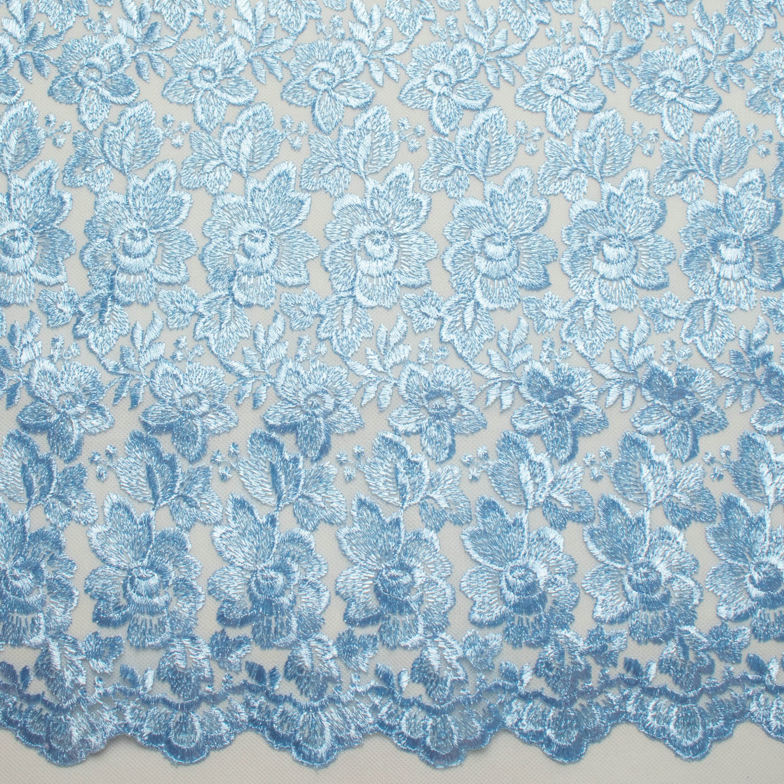 Embroidered Lace BF-622287 Sky Blue