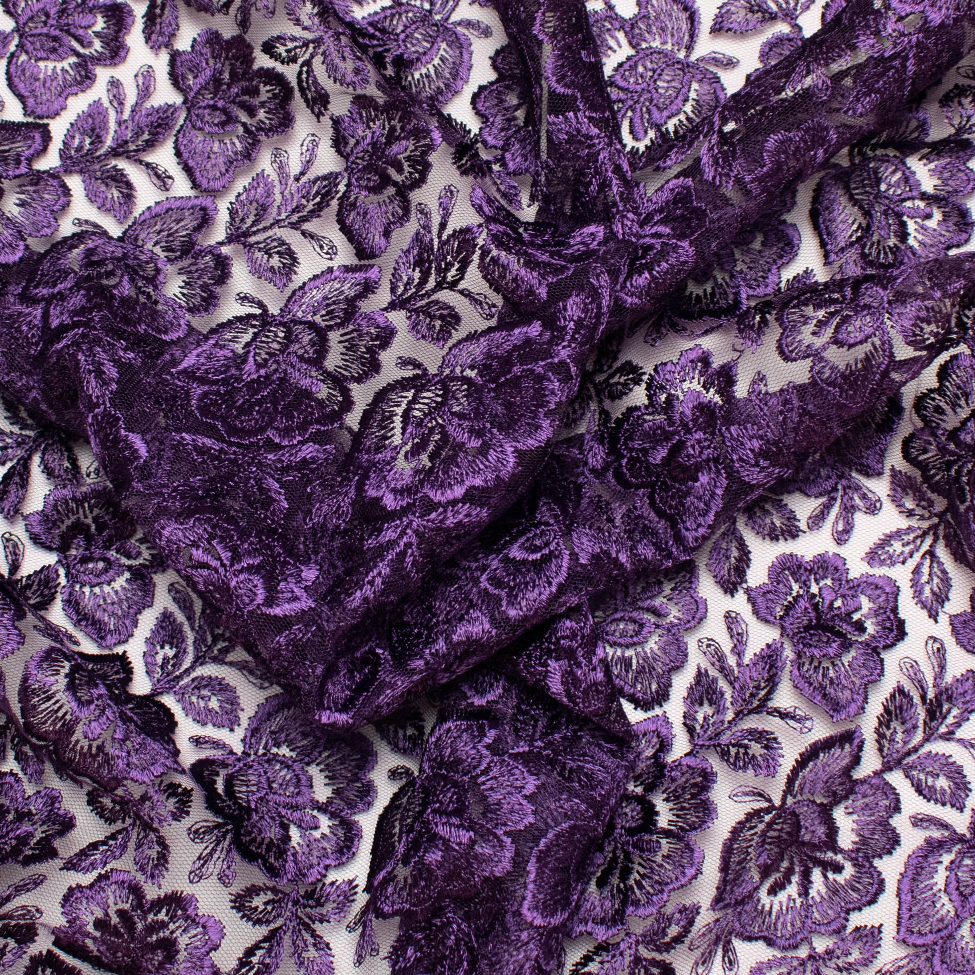 Embroidered Lace BF-62233 Dark Purple