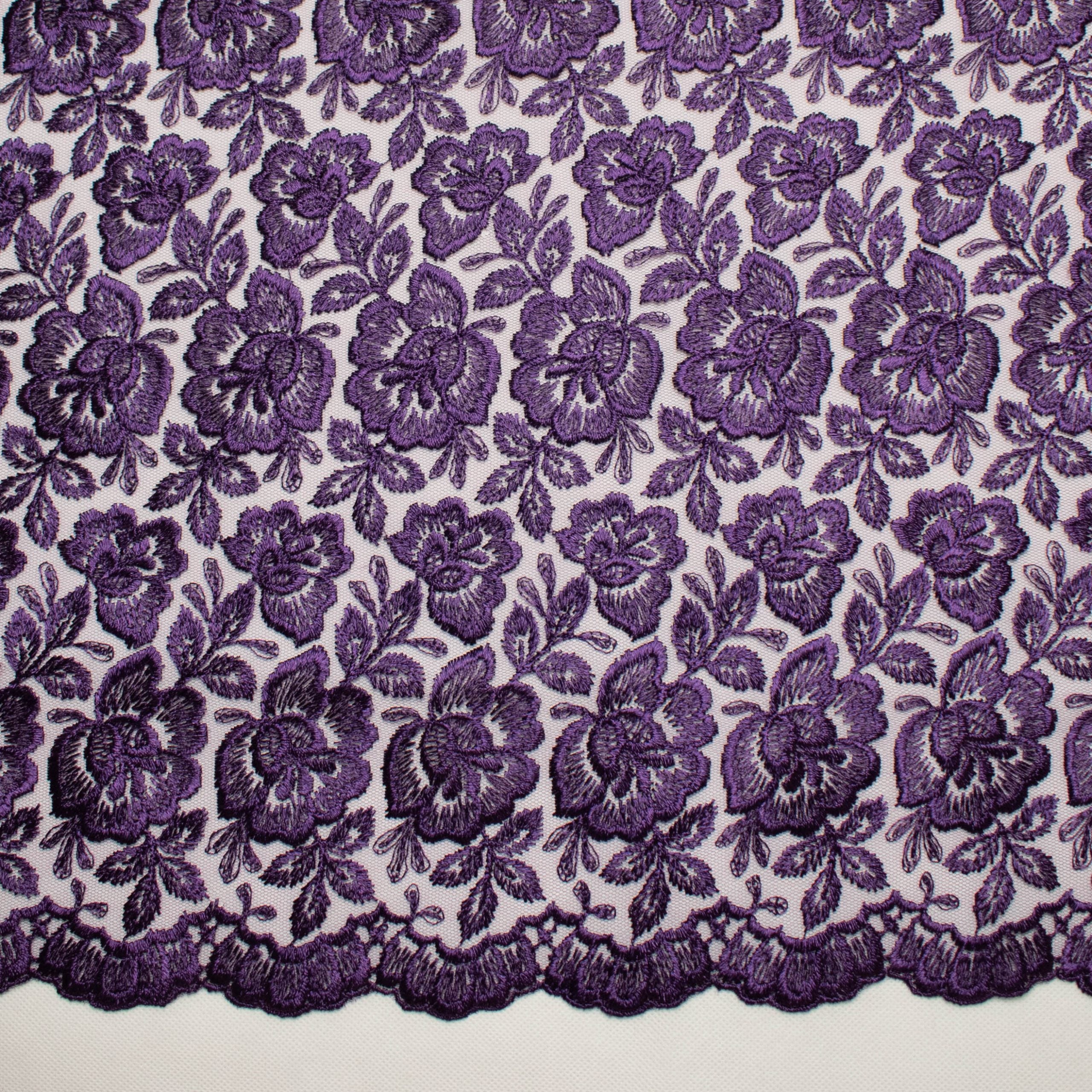 Embroidered Lace BF-62233 Dark Purple