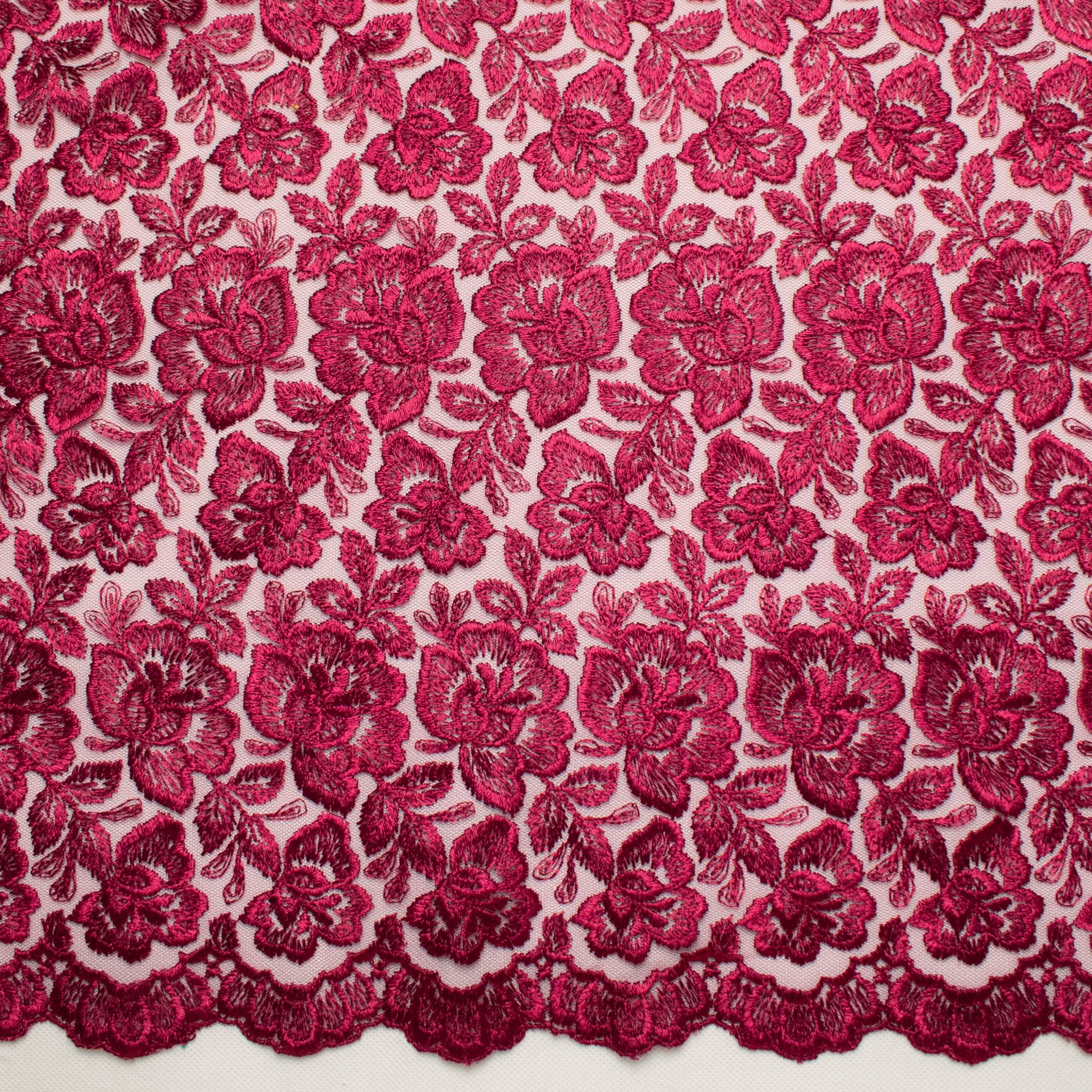 Embroidered Lace BF-62233 Dark Wine