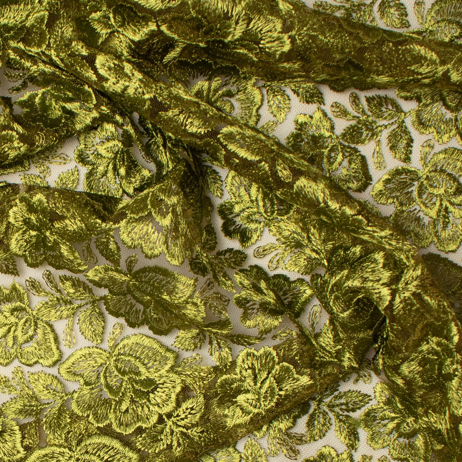 Embroidered Lace BF-62233 Light Mehendi