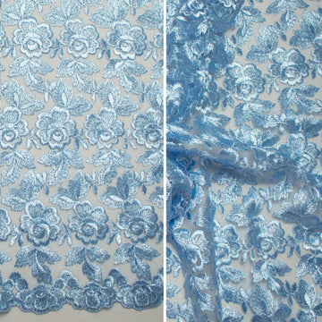 Embroidered Lace BF-64603 Sky Blue
